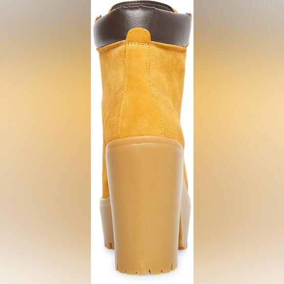 🆕 STEVE MADDEN 🥾 "TINDRA SUEDE LEATHER PLATFORM ANKLE BOOTS - Picture 2 of 6